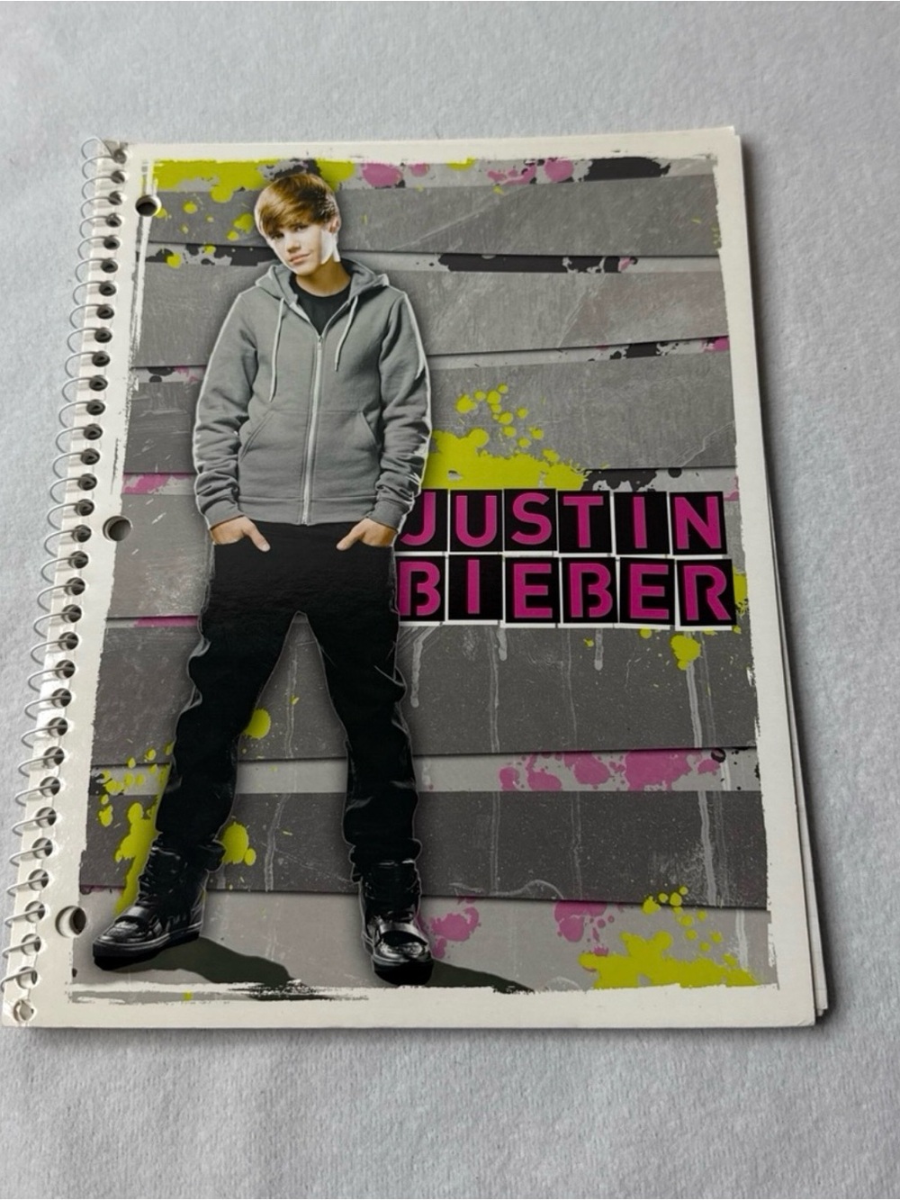 Justin Bieber notebook